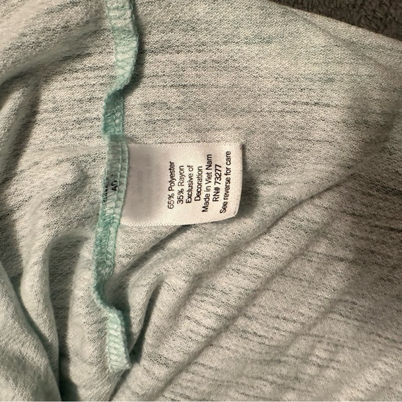 LC Lauren Conrad Light Blue/Green Flutter Sleeve Tee - Picture 4 of 4